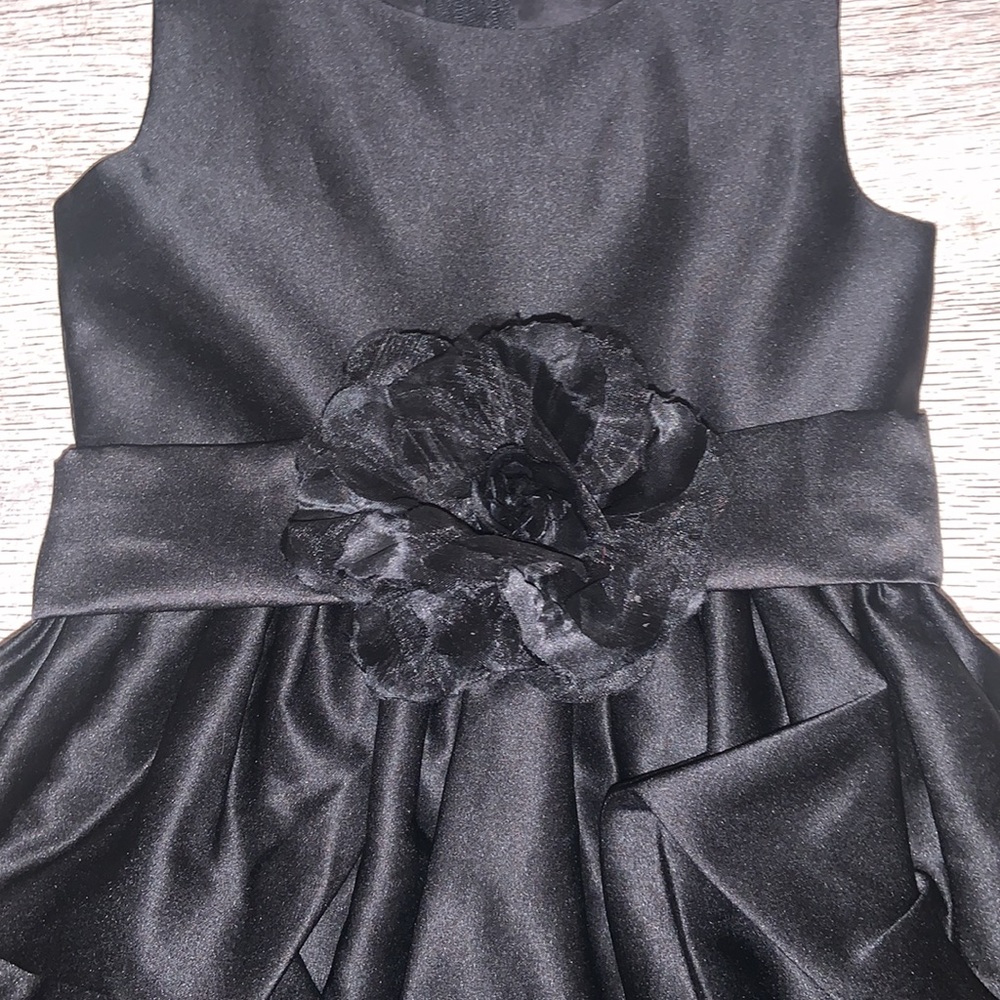 Girls Satiny Ruffled Dress - Picture 2 of 6